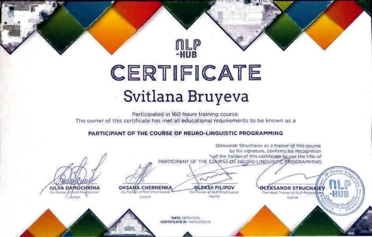 certificate